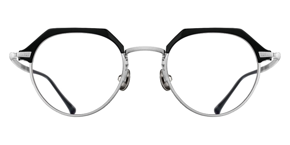 Matsuda M2064 48 - Black/Brushed Silver #id:m2064blackbrushedsilverclearlensoptical_s:100100