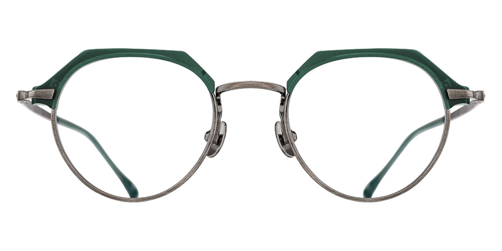 Matsuda M2064 48 - Matte Bottle Green/Antique Silver #id:m2064mattebottlegreenantiquesilverclearlensoptical_s:102100