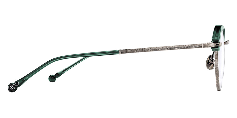 Matsuda M2064 48 - Matte Bottle Green/Antique Silver #id:m2064mattebottlegreenantiquesilverclearlensoptical_s:102110