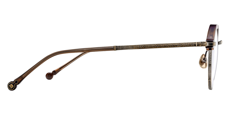 Matsuda M2064 48 - Matte Taupe/Antique Gold #id:m2064mattetaupeantiquegoldclearlensoptical_s:104110