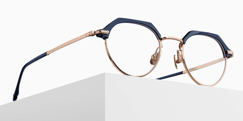 Matsuda M2064 48 - Navy/Rose Gold #id:m2064navyrosegoldclearlensoptical_s:106105