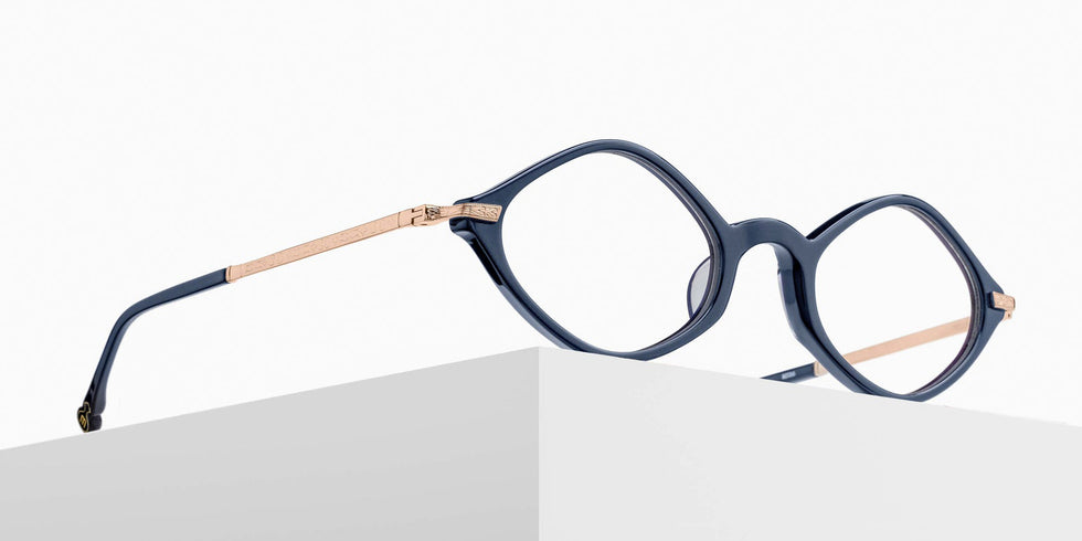 Matsuda M2066 47 - Navy/Rose Gold #id:m2066navyrosegoldclearlensoptical_s:106105