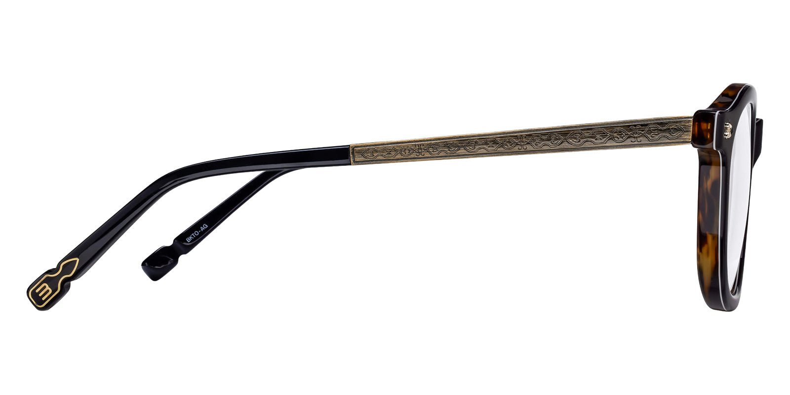 Matsuda M2068 48 - Black Tortoise/Antique Gold #id:m2068blacktortoiseantiquegoldclearlens48_s:102110