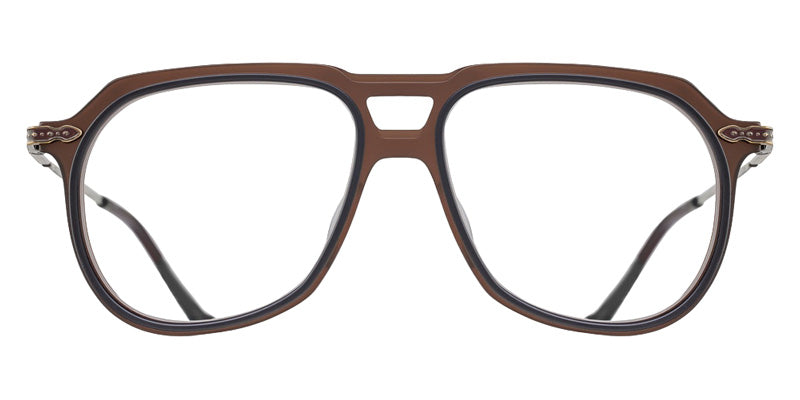 Matsuda M2073 54 - Matte Taupe/Antique Gold #id:m2073mattetaupeantiquegoldclearlens54_s:106100