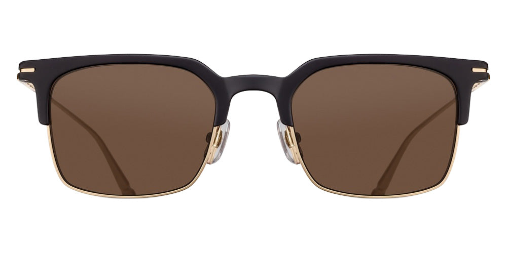 Matsuda M2075 49 - Matte Black-Brushed Gold / Brown #id:m2075matteblackbrushedgoldbrownsunglass_s:102100