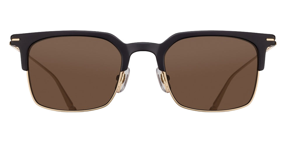 Matsuda M2075 49 - Matte Black-Brushed Gold / Brown #id:m2075matteblackbrushedgoldbrownsunglass_s:102100