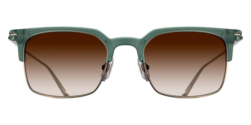Matsuda M2075 49 - Matte Bottle Green-Antique Gold / Brown Gradient #id:m2075mattebottlegreenantiquegoldbrowngradientsunglass_s:104100
