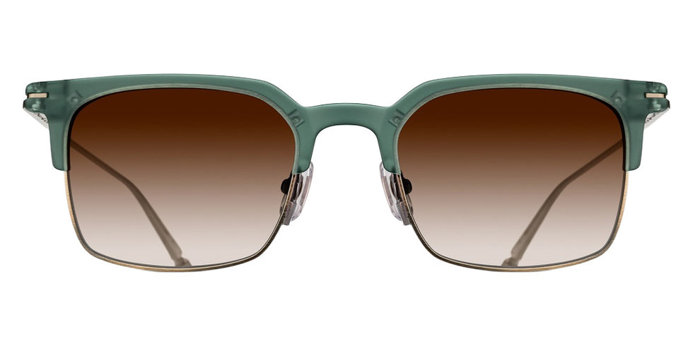 Matsuda M2075 49 - Matte Bottle Green-Antique Gold / Brown Gradient #id:m2075mattebottlegreenantiquegoldbrowngradientsunglass_s:104100