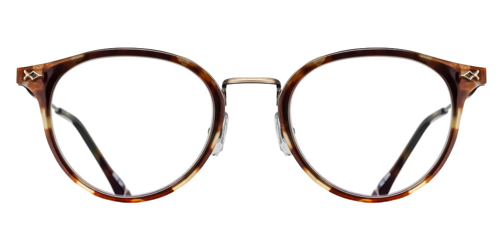 Matsuda M3114 47 - Antique Gold/Brown #id:m3114antiquegoldbrownclearlensoptical_s:102100