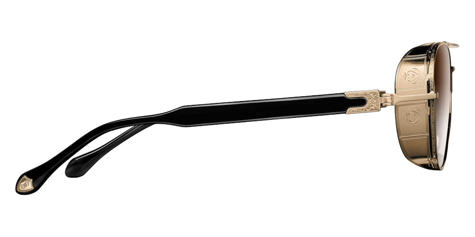 Matsuda M3115 55 - Brushed Gold/Black / Brown Gradient #id:m3115brushedgoldblackbrowngradientsunglass_s:102105