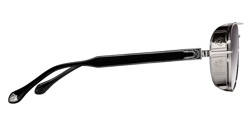 Matsuda M3115 55 - Palladium White/Black / Gray Gradient #id:m3115palladiumwhiteblackgreygradientsunglass_s:104105