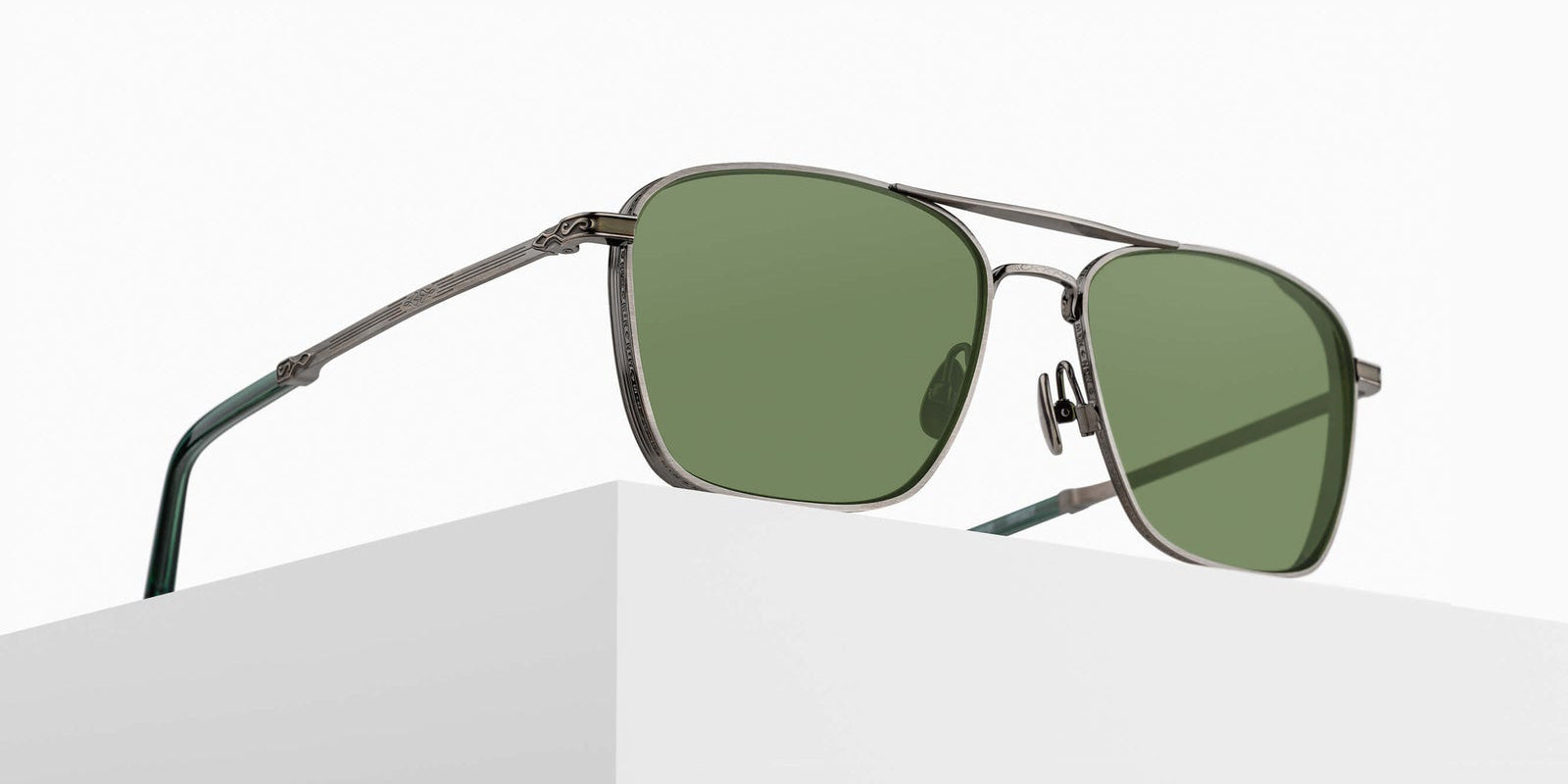 Matsuda M3135 56 - Antique Silver / Sage Green #id:m3135antiquesilversagegreen56_s:100105