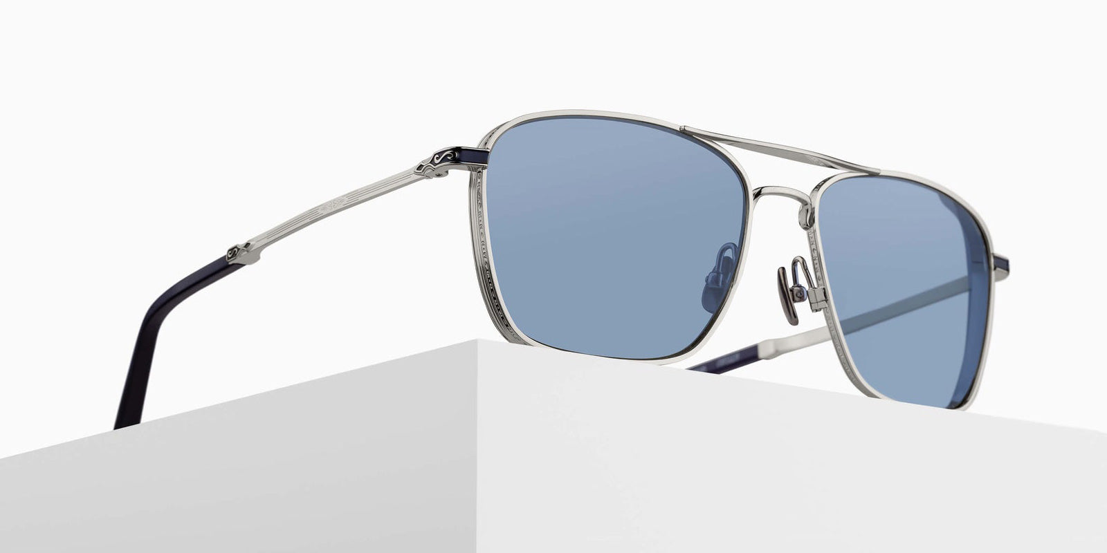 Matsuda M3135 56 - Palladium White / Cobalt Blue #id:m3135palladiumwhitecobaltblue56_s:102105