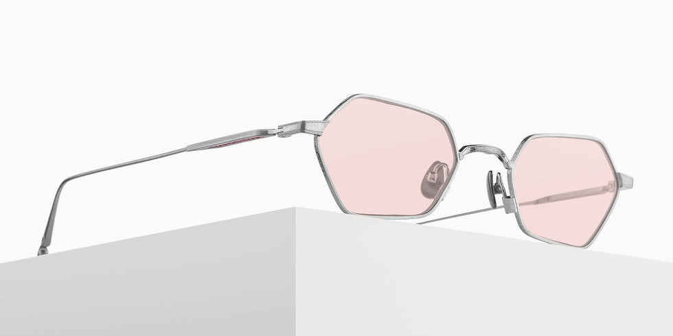 Matsuda M3138 49 - Brushed Silver / Café Pink #id:m3138brushedsilvercafpink49_s:100105