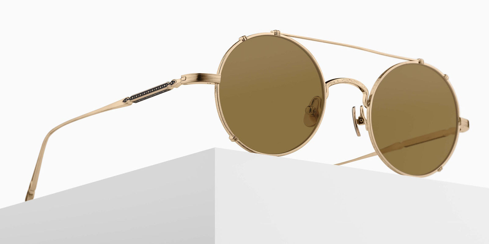Matsuda M3143 46 - Brushed Gold / Brown #id:m3143brushedgoldbrown46_s:100105