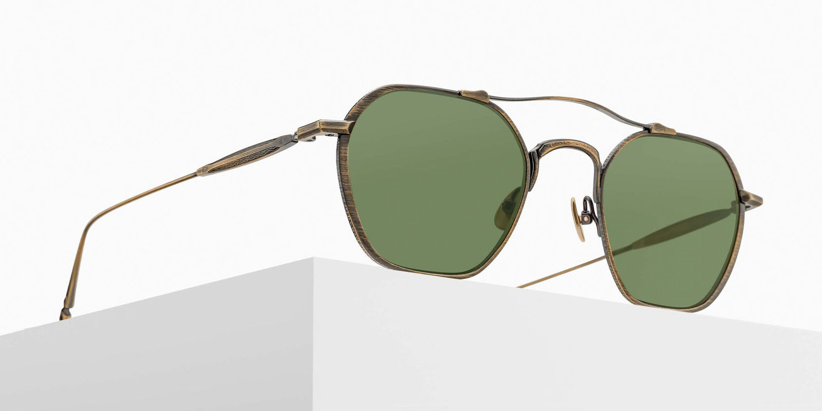 Matsuda M3145 50 - Antique Gold / Sage Green #id:m3145antiquegoldsagegreen50_s:100105