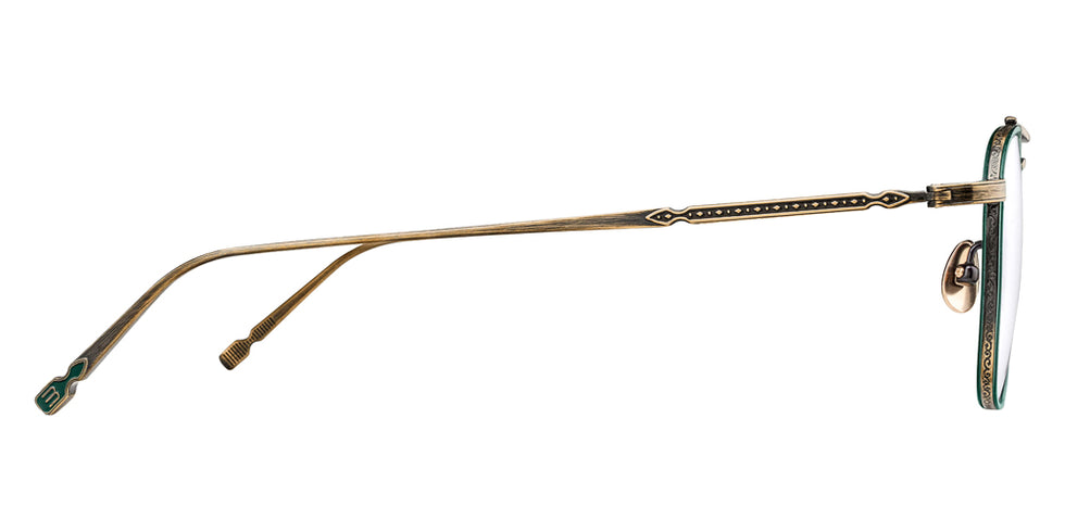 Matsuda M3149 48 - Antique Gold/Bottle Green #id:m3149antiquegoldbottlegreenclearlensoptical_s:100110