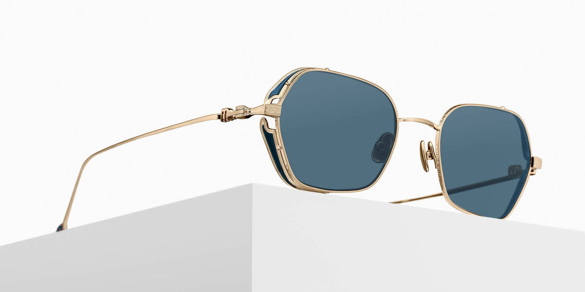 Matsuda M3153 49 - Brushed Gold / Blue Gray #id:m3153brushedgoldbluegreysunglass_s:100105