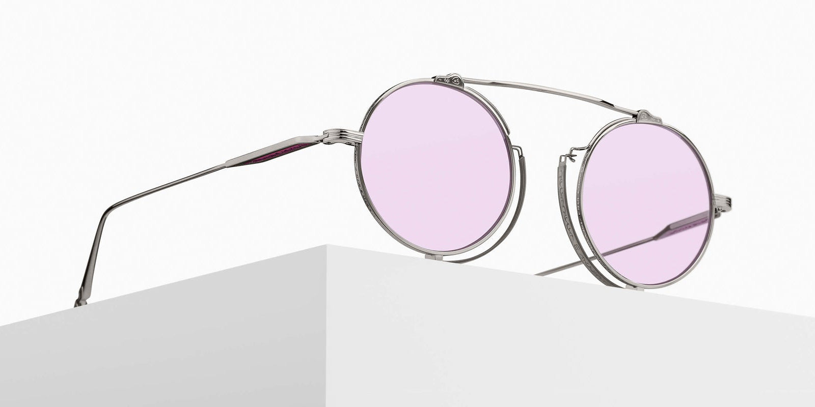 Matsuda M3154 46 - Palladium White / Café Violet #id:m3154palladiumwhitecafviolet46_s:106105