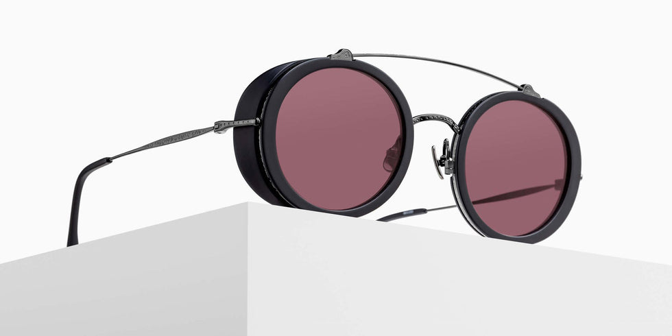 Matsuda M3155 48 - Ruthenium/Matte Black / Brunello Red #id:m3155rutheniummatteblackbrunellored48_s:100105