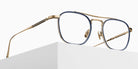 Matsuda M3157 51 - Brushed Gold/Navy #id:m3157brushedgoldnavyclearlensoptical_s:100105