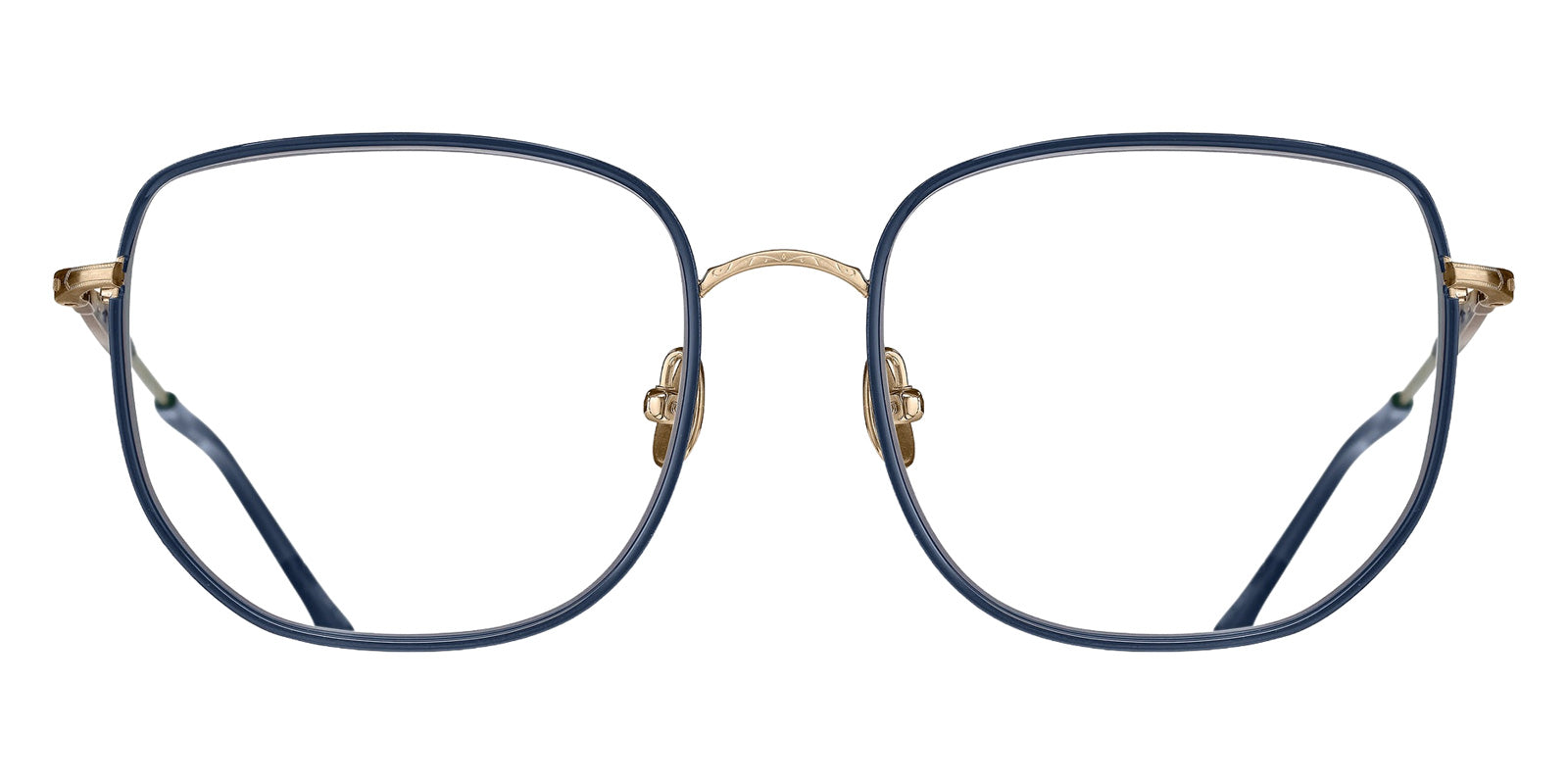 Matsuda M3158 54 - Brushed Gold/Navy #id:m3158brushedgoldnavyclearlens54_s:100100