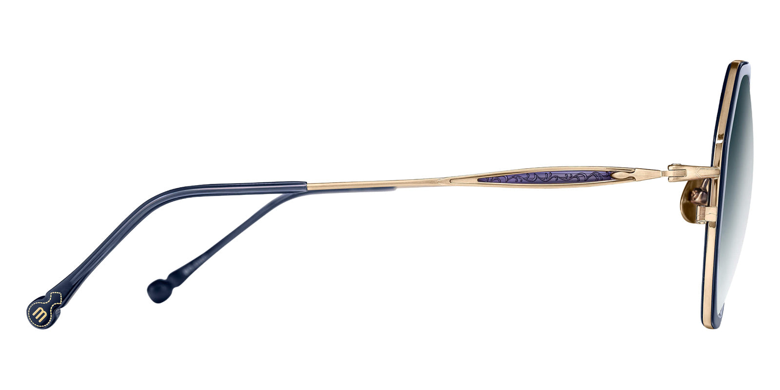 Matsuda M3162 54 - Brushed Gold/Dark Navy Crystal / Blue Gradient #id:m3162brushedgolddarknavycrystalbluegradient54_s:100110