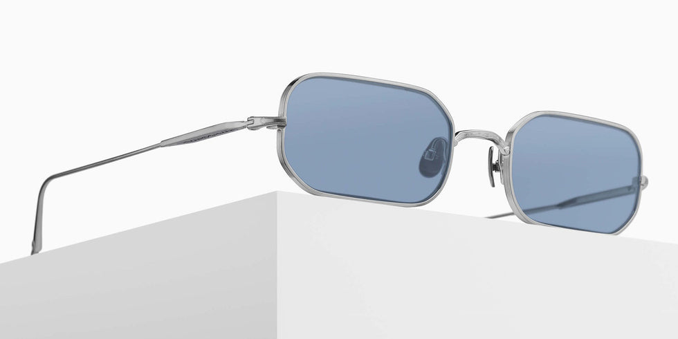 Matsuda M3163 53 - Brushed Silver / Cobalt Blue #id:m3163brushedsilvercobaltblue53_s:104105