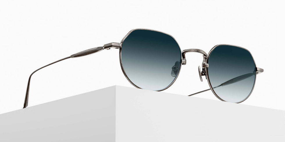Matsuda M3167 49 - Antique Silver / Blue Gradient #id:m3167antiquesilverbluegradient49_s:102105
