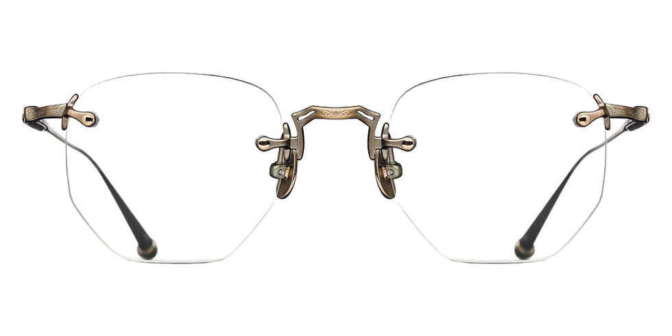 Matsuda M5006 46 - Antique Gold #id:m5006antiquegoldgeometricclearlensoptical_s:100100