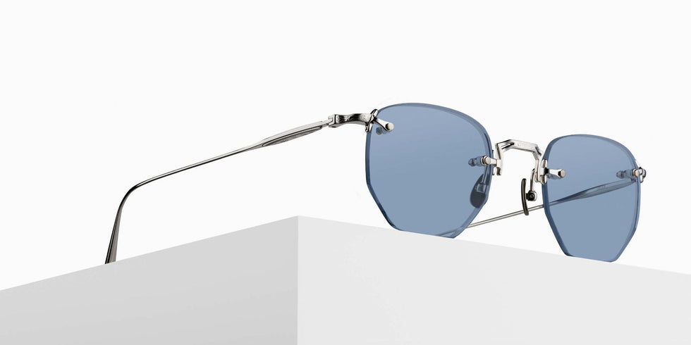 Matsuda M5006 46 - Palladium White / Cobalt Blue #id:m5006palladiumwhitecobaltbluesunglass_s:104105