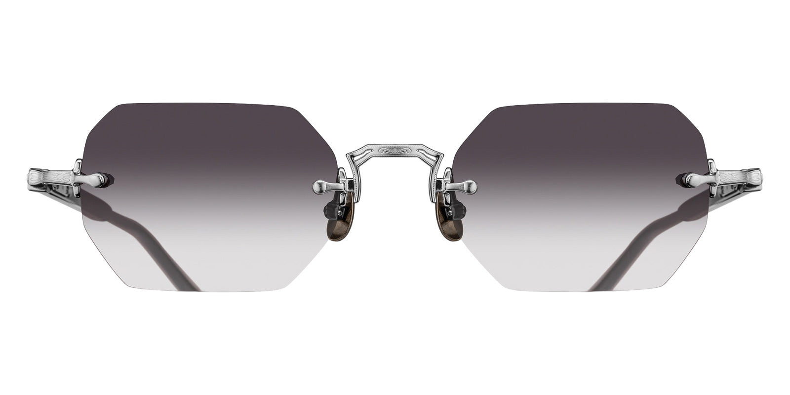 Matsuda M5010 51 - Brushed Silver/Black / Gray Gradient #id:m5010brushedsilverblackgreygradient51_s:102100