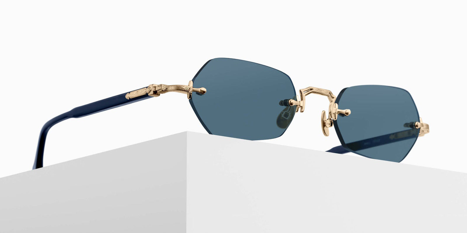 Matsuda M5011 50 - Brushed Gold/Navy / Blue Gray #id:m5011brushedgoldnavybluegrey50_s:102105