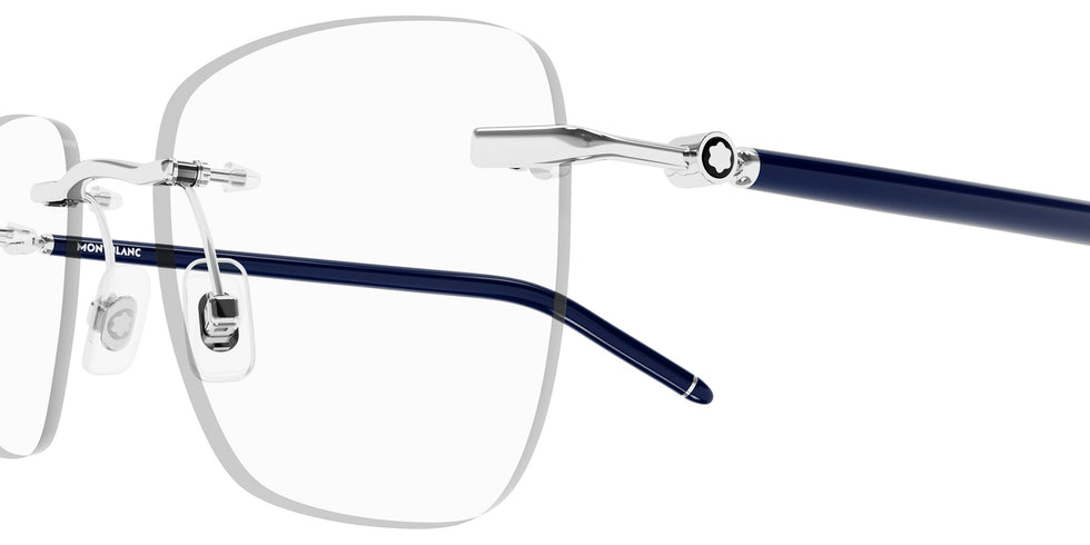 Montblanc MB0274O 003 53 - Silver/Blue #id:mb0274o003_s:100110