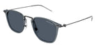 Montblanc MB0295S 003 49 - Gray/Gunmetal / Blue #id:mb0295s003_s:100105
