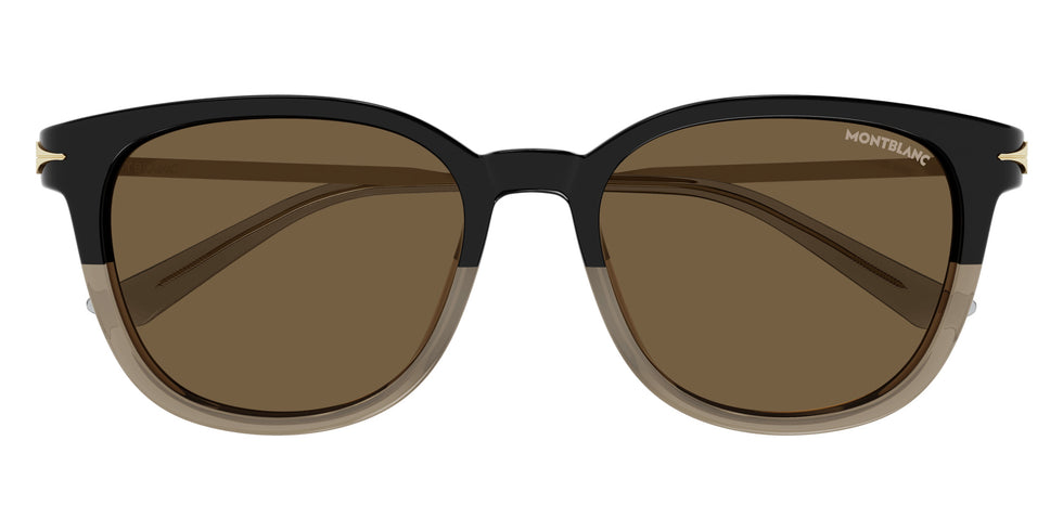 Montblanc MB0304SA 003 55 - Black/Gold / Brown #id:mb0304sa003_s:100100