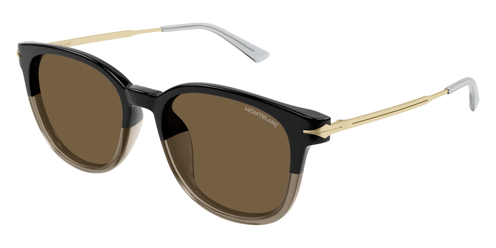 Montblanc MB0304SA 003 55 - Black/Gold / Brown #id:mb0304sa003_s:100105