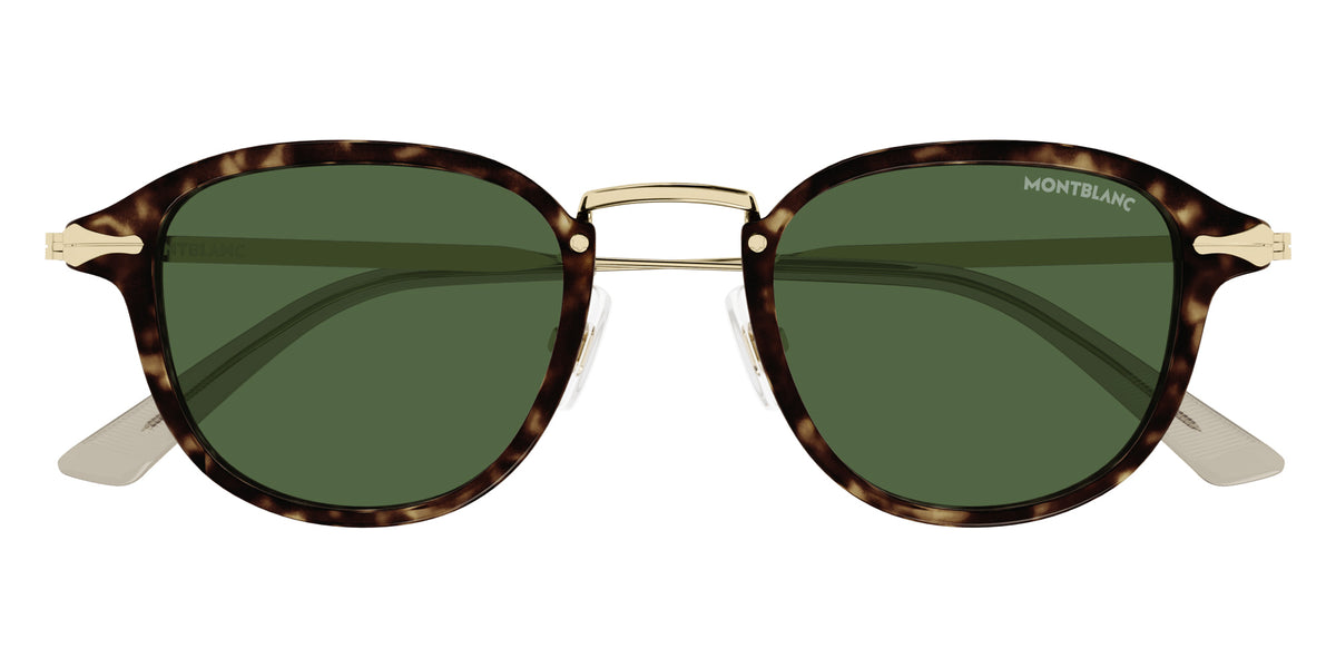 Montblanc MB0336S 002 48 - Havana/Gold / Green #id:mb0336s002_s:100100