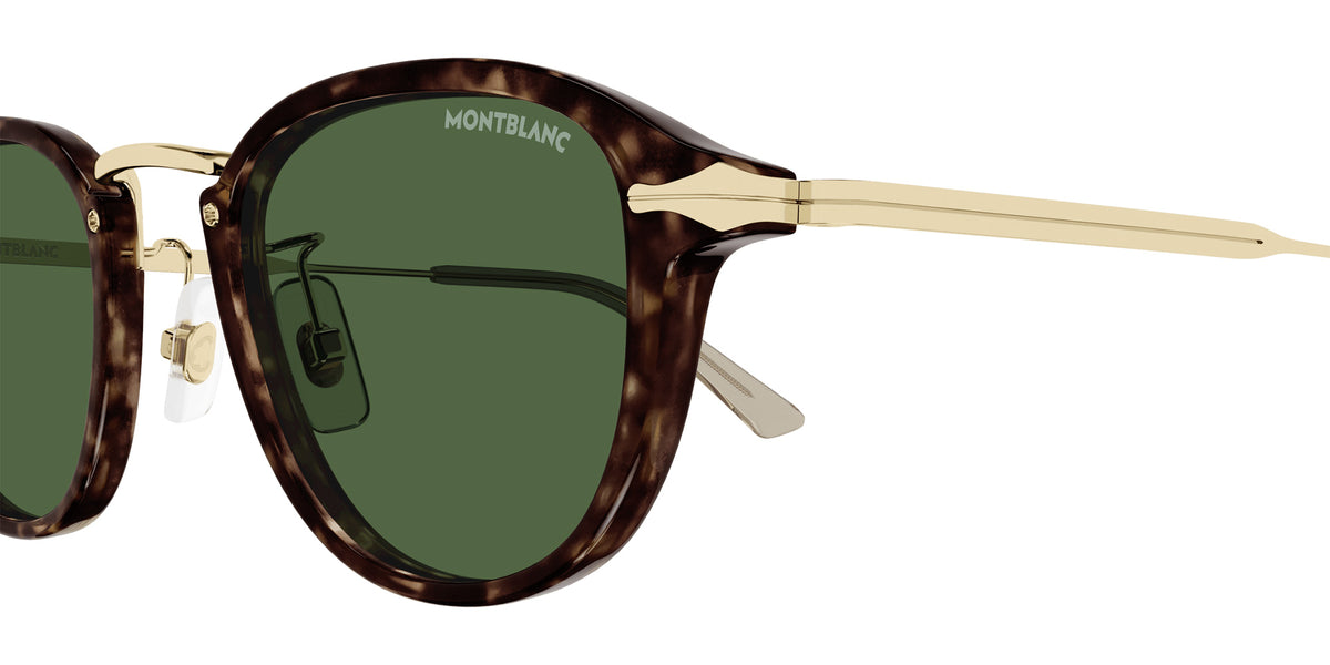 Montblanc MB0336S 002 48 - Havana/Gold / Green #id:mb0336s002_s:100110