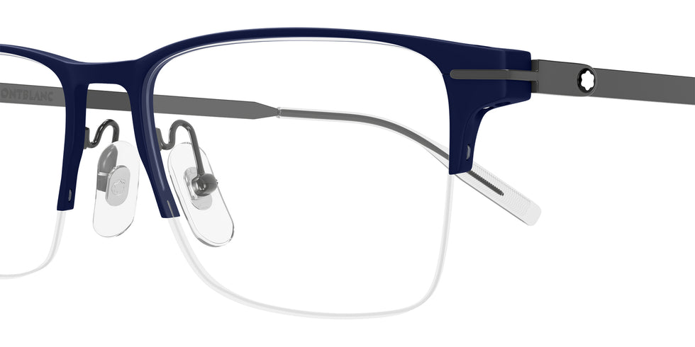 Montblanc MB0468O 003 55 - Blue/Gunmetal #id:mb0468o003_s:104110