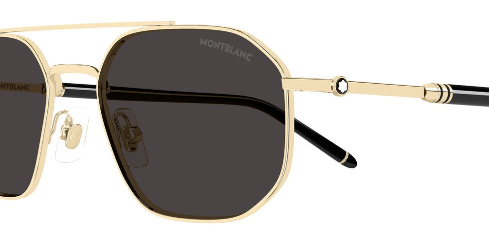 Montblanc MB0481S 001 55 - Gold/Black / Gray #id:mb0481s001_s:100110
