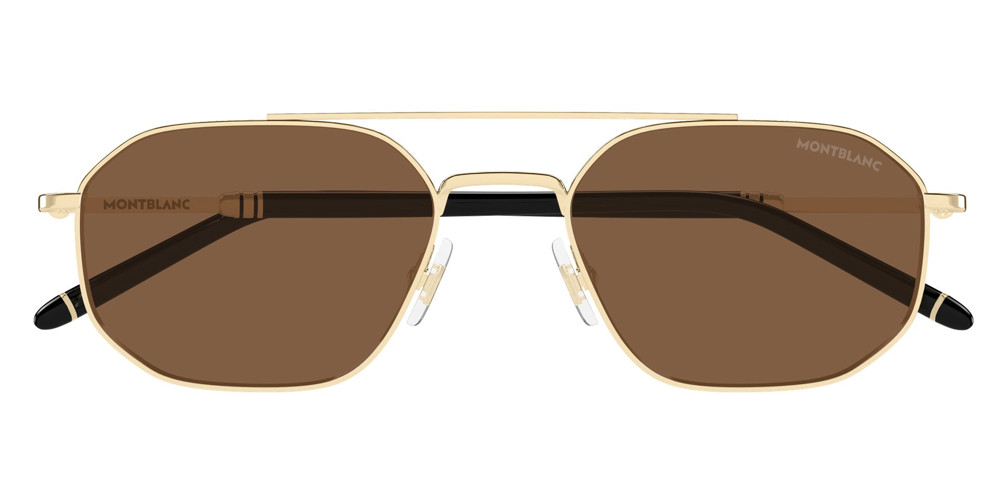 Montblanc MB0481S 002 55 - Gold/Black / Brown #id:mb0481s002_s:102100