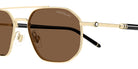 Montblanc MB0481S 002 55 - Gold/Black / Brown #id:mb0481s002_s:102110