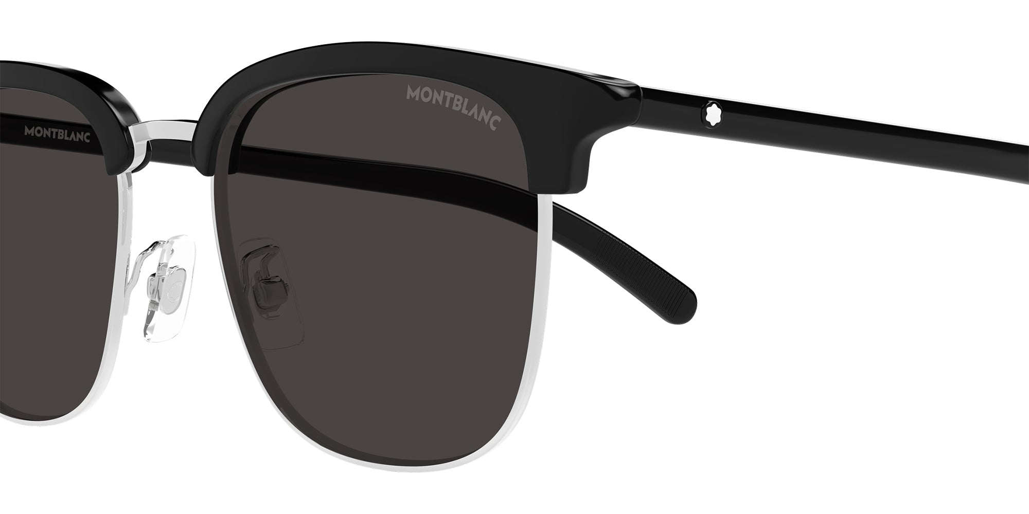 Montblanc MB0488SA 001 55 - Silver/Black / Gray #id:mb0488sa001_s:100110