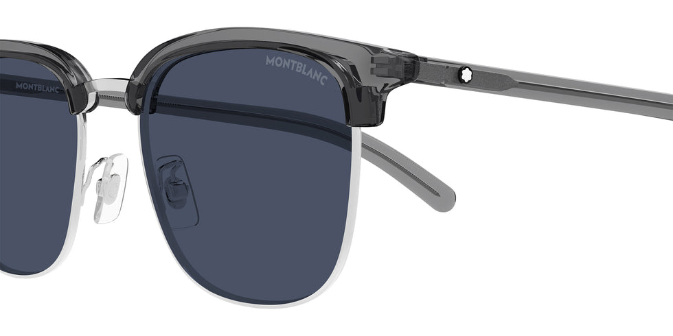 Montblanc MB0488SA 003 55 - Silver/Gray / Blue #id:mb0488sa003_s:102110