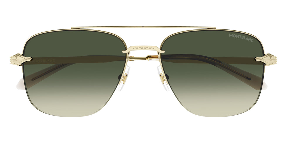 Montblanc MB0513S 002 57 - Gold / Green Gradient Double #id:mb0513s002_s:102100