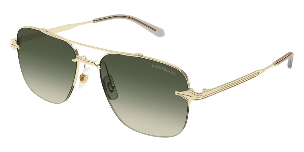 Montblanc MB0513S 002 57 - Gold / Green Gradient Double #id:mb0513s002_s:102105