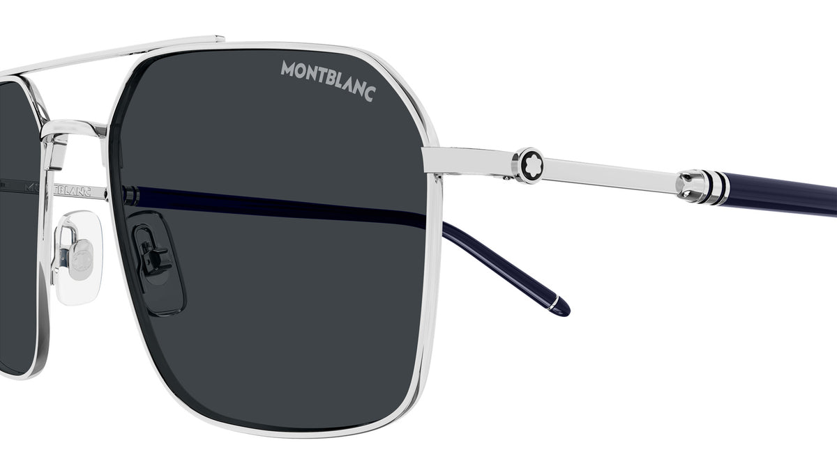 Montblanc MB0521S 003 58 - Silver / Blue #id:mb0521s003_s:104110