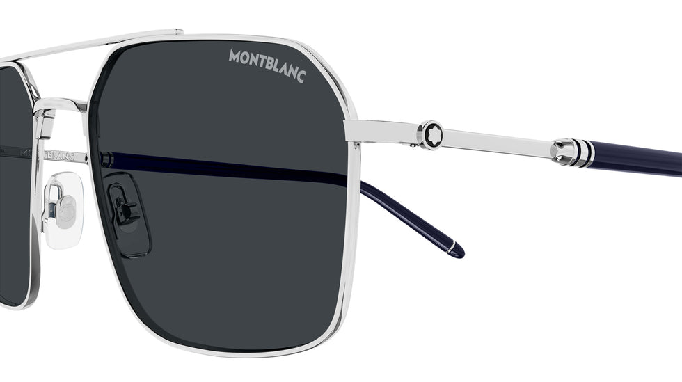 Montblanc MB0521S 003 58 - Silver / Blue #id:mb0521s003_s:104110