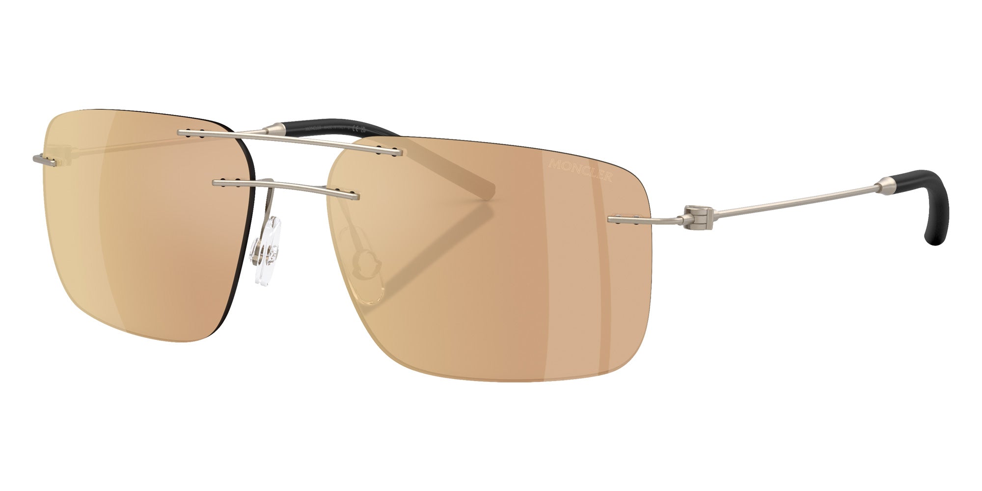 Moncler ME4003 Doppler 10037J 56 - Matte Bronze / Dark Brown Mirrored Rose Gold #id:me400310037j_s:104105